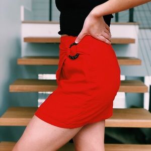 Red skirt